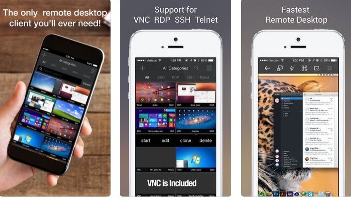 Control Mac from iPhone using Remoter VNC app